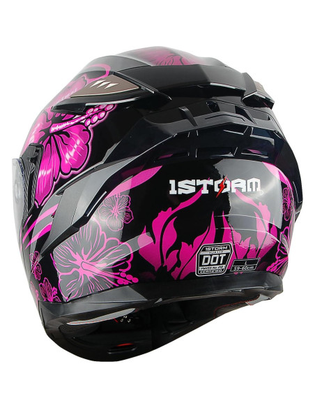 Casco Modular 1Storm HJA119 XL Antivaho Flor Púrpura