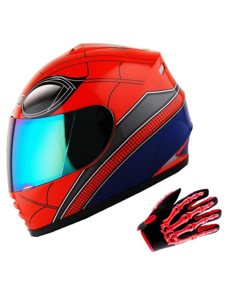 Casco Integral WOW HKY-B15 para Jóvenes + Guantes MX