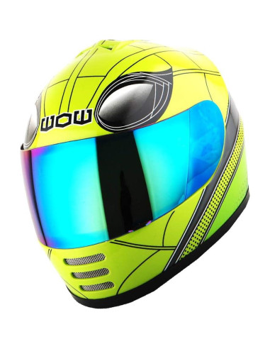 Casco Integral WOW HKY-B15 para Jóvenes + Guantes MX