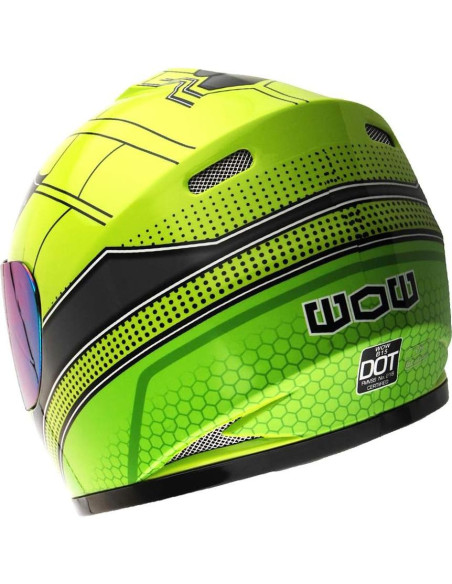 Casco Integral WOW HKY-B15 para Jóvenes + Guantes MX