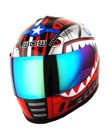 Casco Integral WOW HKY-B15 para Jóvenes + Guantes MX