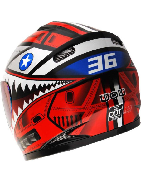 Casco Integral WOW HKY-B15 para Jóvenes + Guantes MX