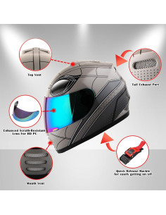 Casco Infantil WOW HKY-B15 + Guantes MX + Talla S 2