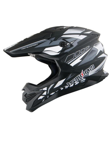Casco 1Storm HF803 Motocross Adulto Negro Mate S