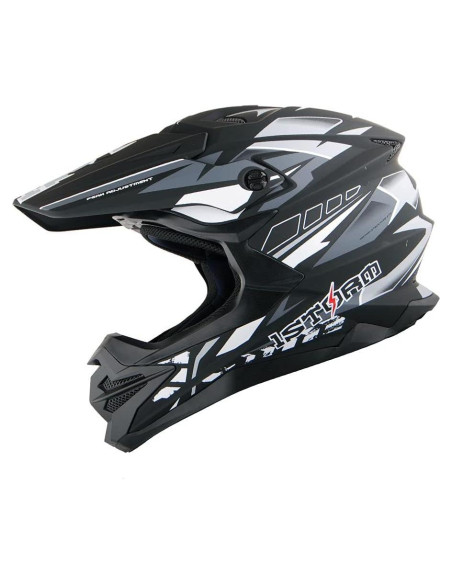 Casco 1Storm HF803 Motocross Adulto Negro Mate S