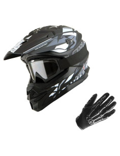 Casco 1Storm HF803 Motocross Adulto Negro Mate S