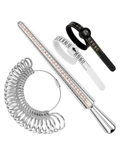 Kit de Medición de Tamaño de Anillo TUNQISM 27 Piezas