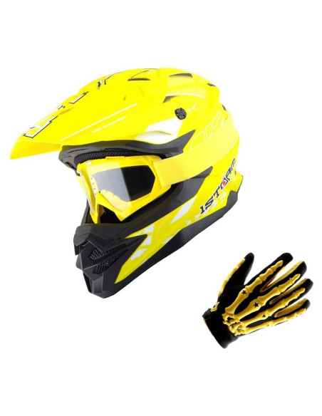 Casco 1Storm HF803 Motocross Adulto Negro Mate 53-54 CM