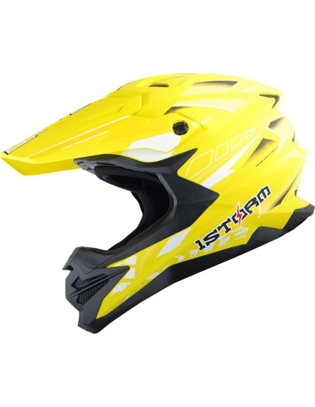 Casco 1Storm HF803 Motocross Adulto Negro Mate 53-54 CM