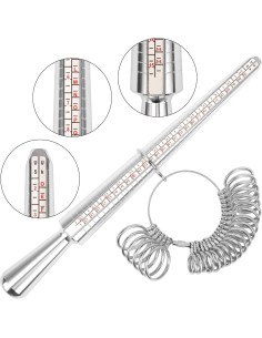 Kit de Medición de Tamaño de Anillo TUNQISM 27 Piezas 2