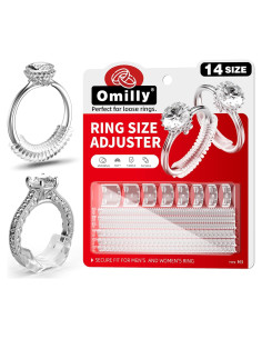 Ajustadores de Anillo de Silicona Omilly - 14 Tamaños Invisibles