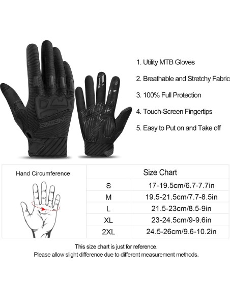 Guantes de Ciclismo INBIKE para Hombre con Protección