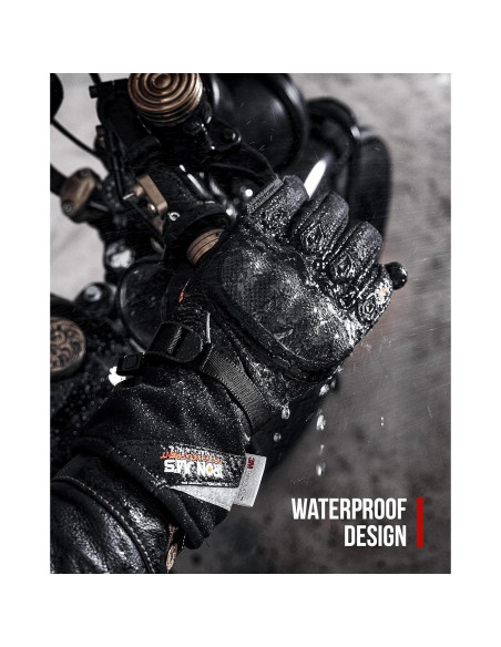 Guantes de Invierno BORLENI Impermeables para Motocicleta
