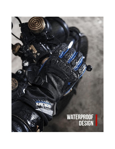 Guantes de Moto IRON JIA'S Invierno Impermeables Táctiles M
