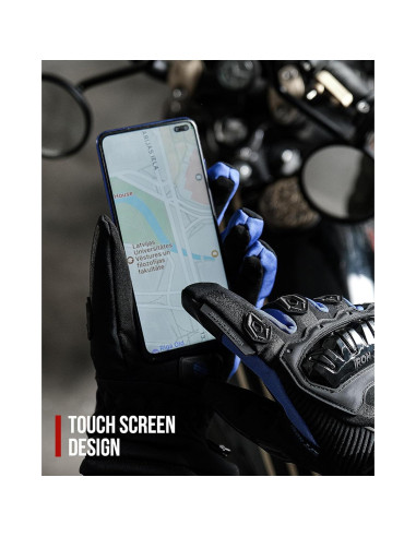 Guantes de Moto IRON JIA'S Invierno Impermeables Táctiles M
