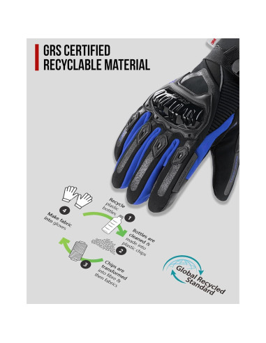 Guantes de Moto IRON JIA'S Invierno Impermeables Táctiles M