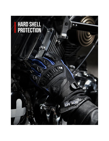 Guantes de Moto IRON JIA'S Invierno Impermeables Táctiles M