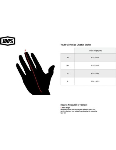 Guantes de Motocross 100% Ridecamp - Adulto Pequeño Negro