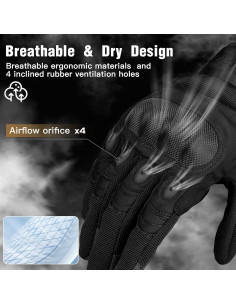 Guantes Tácticos Free Soldier para Hombres - Negro, Protección 2