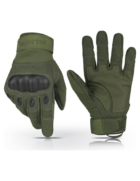 Guantes Tácticos Free Soldier para Hombre - Negro, Pequeño