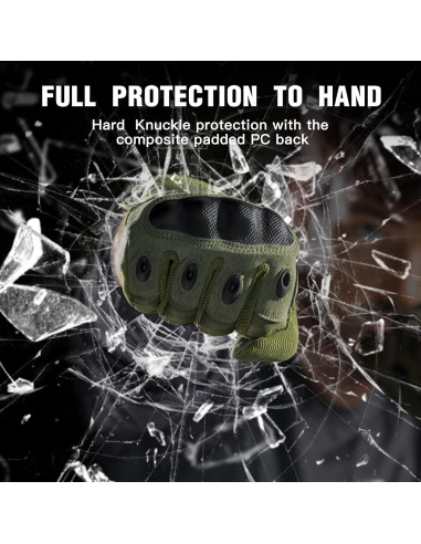 Guantes Tácticos Free Soldier para Hombre - Negro, Pequeño