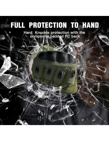 Guantes Tácticos Free Soldier para Hombre - Negro, Pequeño