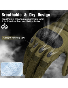 GUANTES TÁCTICOS FREE SOLDIER HOMBRE Negro Dedo Completo 2