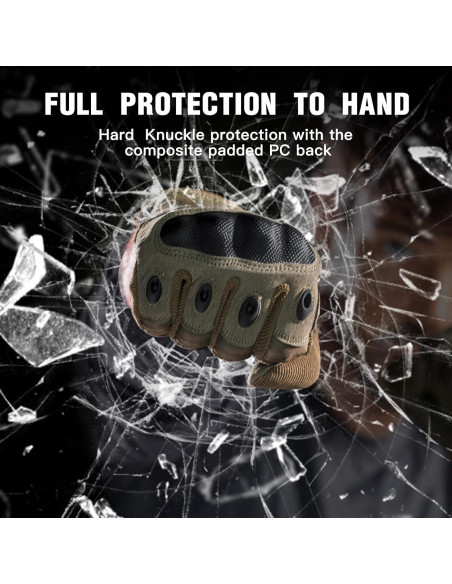 Guantes Tácticos Free Soldier para Hombres - Negro y Beige