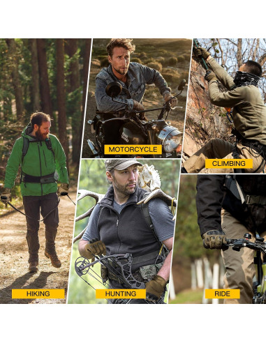 Guantes Tácticos Free Soldier para Hombres - Negro y Beige