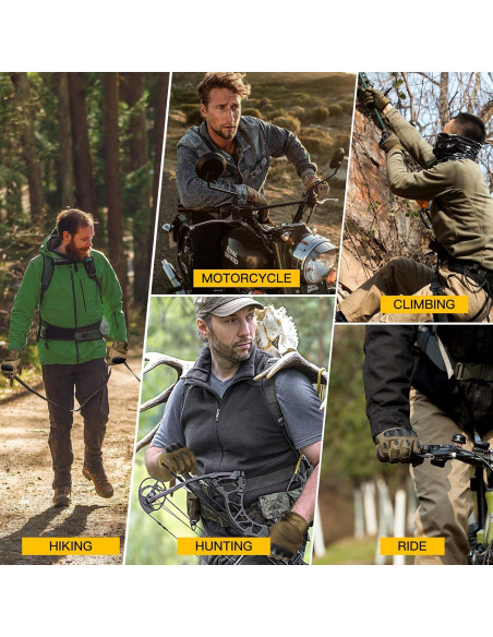 Guantes Tácticos Free Soldier para Hombres - Negro y Beige