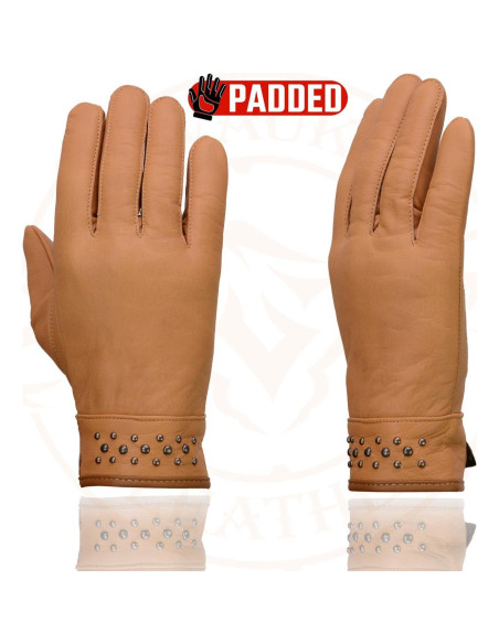 Guantes de moto Milwaukee Leather MG7760 mujer cuero negro