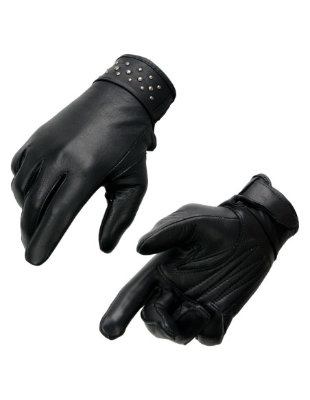 Guantes de moto Milwaukee Leather MG7760 para mujer negros