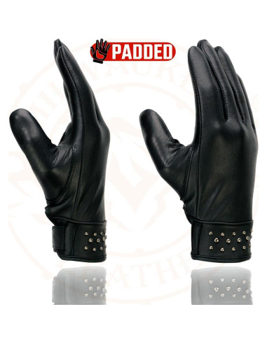 Guantes de moto Milwaukee Leather MG7760 para mujer negros