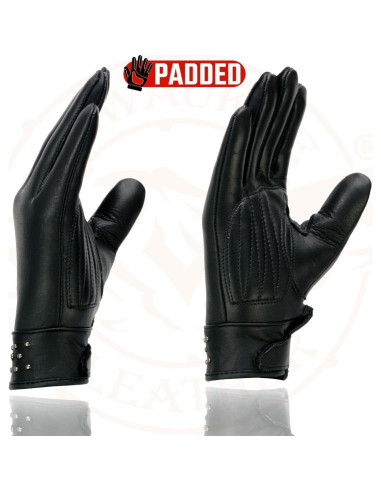 Guantes de moto Milwaukee Leather MG7760 para mujer negros