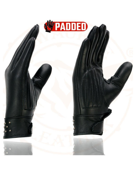 Guantes de moto Milwaukee Leather MG7760 para mujer negros