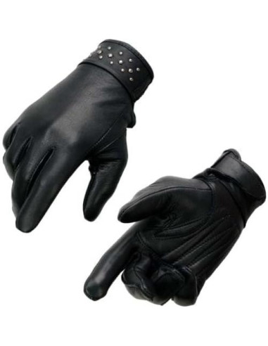 Guantes de moto Milwaukee Leather MG7760 para mujer negros