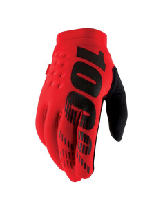 Guantes de Motocross 100% BRISKER Rojo Térmicos para Invierno
