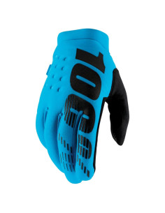 Guantes de Motocross 100% BRISKER Turquesa Clima Frío