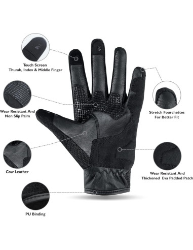 Guantes de Motocicleta INFINIT Safe Grip para Hombre - Táctiles