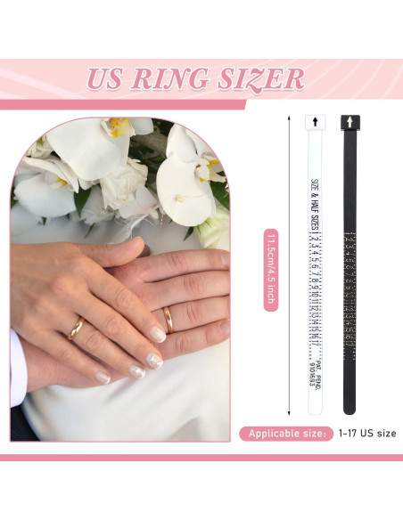 Kit de 100 Anillos Medidores de Tamaño Xuhal 1-17 Reutilizables