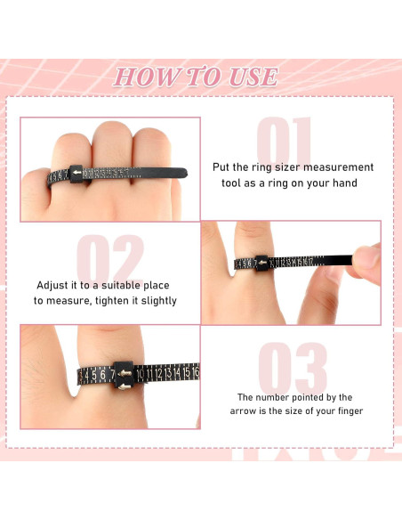 Kit de 100 Anillos Medidores de Tamaño Xuhal 1-17 Reutilizables