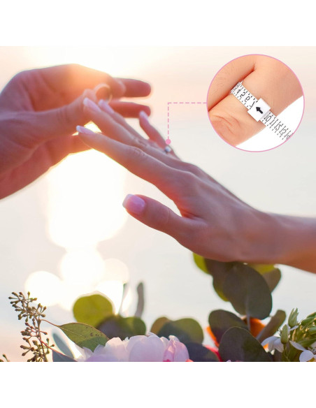 Kit de 100 Anillos Medidores de Tamaño Xuhal 1-17 Reutilizables