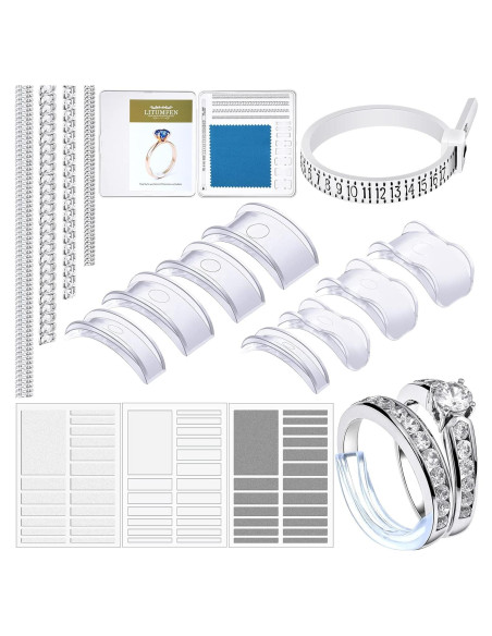 Ajustador de Tamaño de Anillo Hicarer 69 Piezas Transparente