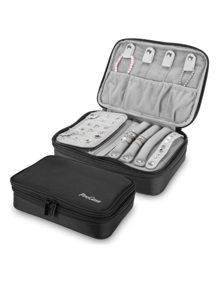 Bolsa Organizadora de Joyería ProCase Negra 23.1x17x7 cm