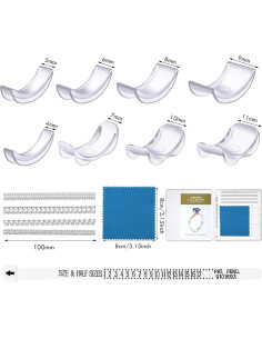 Ajustador de Tamaño de Anillo Hicarer 69 Piezas Transparente 2