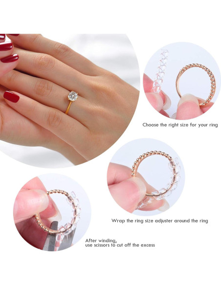 Ajustador de Tamaño de Anillo Hicarer 69 Piezas Transparente