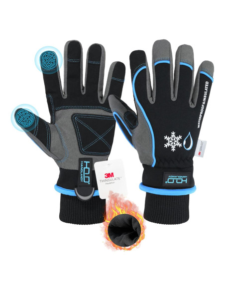 Guantes de Trabajo Impermeables Handlandy XL Azul Térmicos
