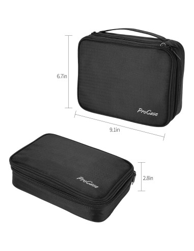 Bolsa Organizadora de Joyería ProCase Negra 23.1x17x7 cm