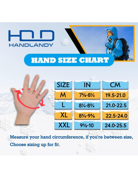 Guantes de Trabajo Impermeables Handlandy XL Azul Térmicos