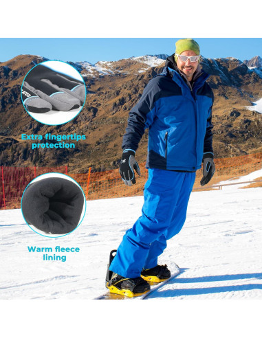 Guantes de Trabajo Impermeables Handlandy XL Azul Térmicos